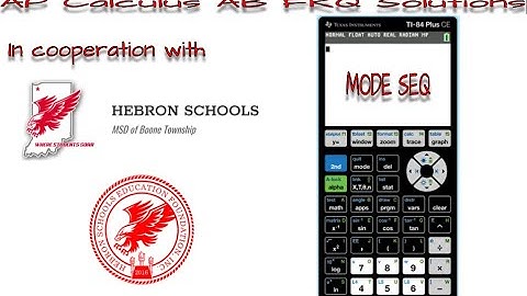Setting Your Calculator to Sequence Mode (TI 84 Plus CE)