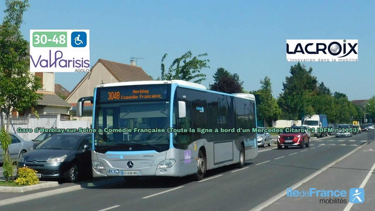 [Ligne 30-48 LACROIX] Mercedes Citaro C2 IDFM n°1153 - Gare d'Herblay-sur-Seine à Comédie Française