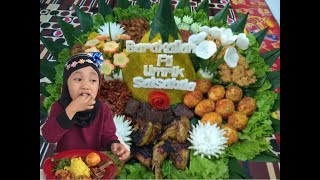 MUKBANG TUMPENG II EDISI TUMPENG ULANG TAHUN II BERDOA SEBELUM MAKAN