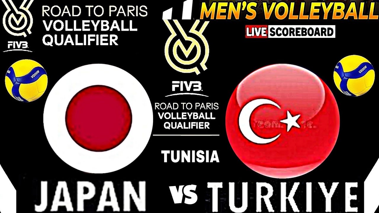 JAPAN vs TURKEY PARIS 2024 MEN'S VOLLEYBALL OLYMPIC QUALIFIER