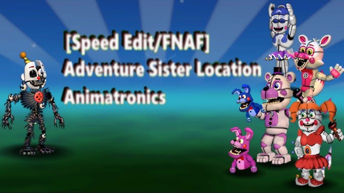 adventure Fnaf sister location Characters V4 by aidenmoonstudios