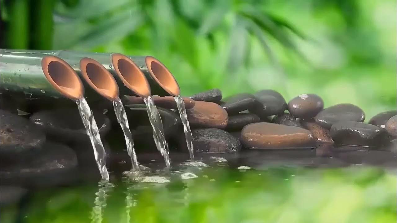 Soothing Relaxing Music 🍀 Water Fountain & Relaxing Music for