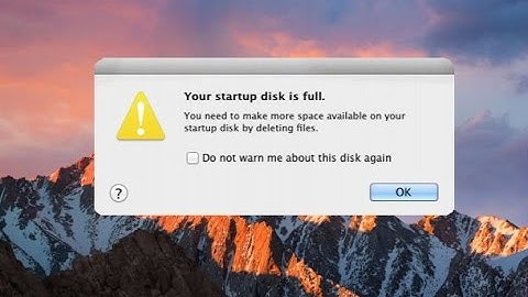 Your Startup Disk Is Almost Full OSX - How To Fix