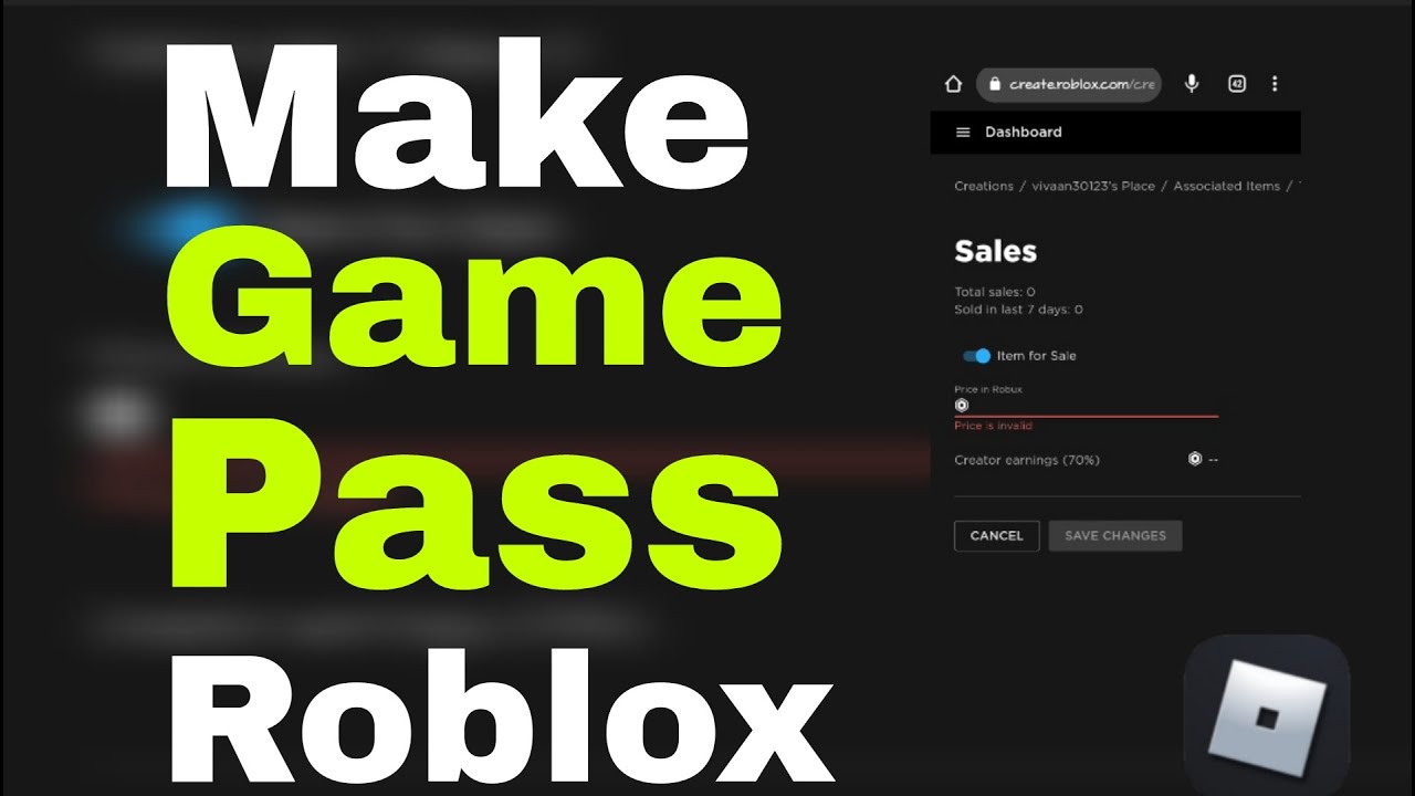 Creator Gamepass - Roblox