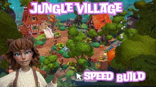 Jungle Village Design in Disney Dreamlight Valley  Speed Build