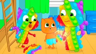 Cats Family en Français - Pop It Sculptures Animé 2024 en Français