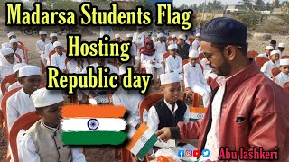 Madarsa Students Flag hoisting Republic day celebration bijapur Karnataka