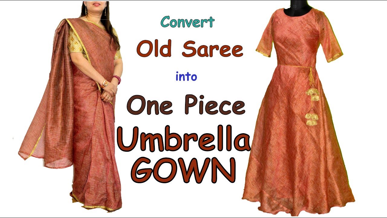 one piece dress saree
