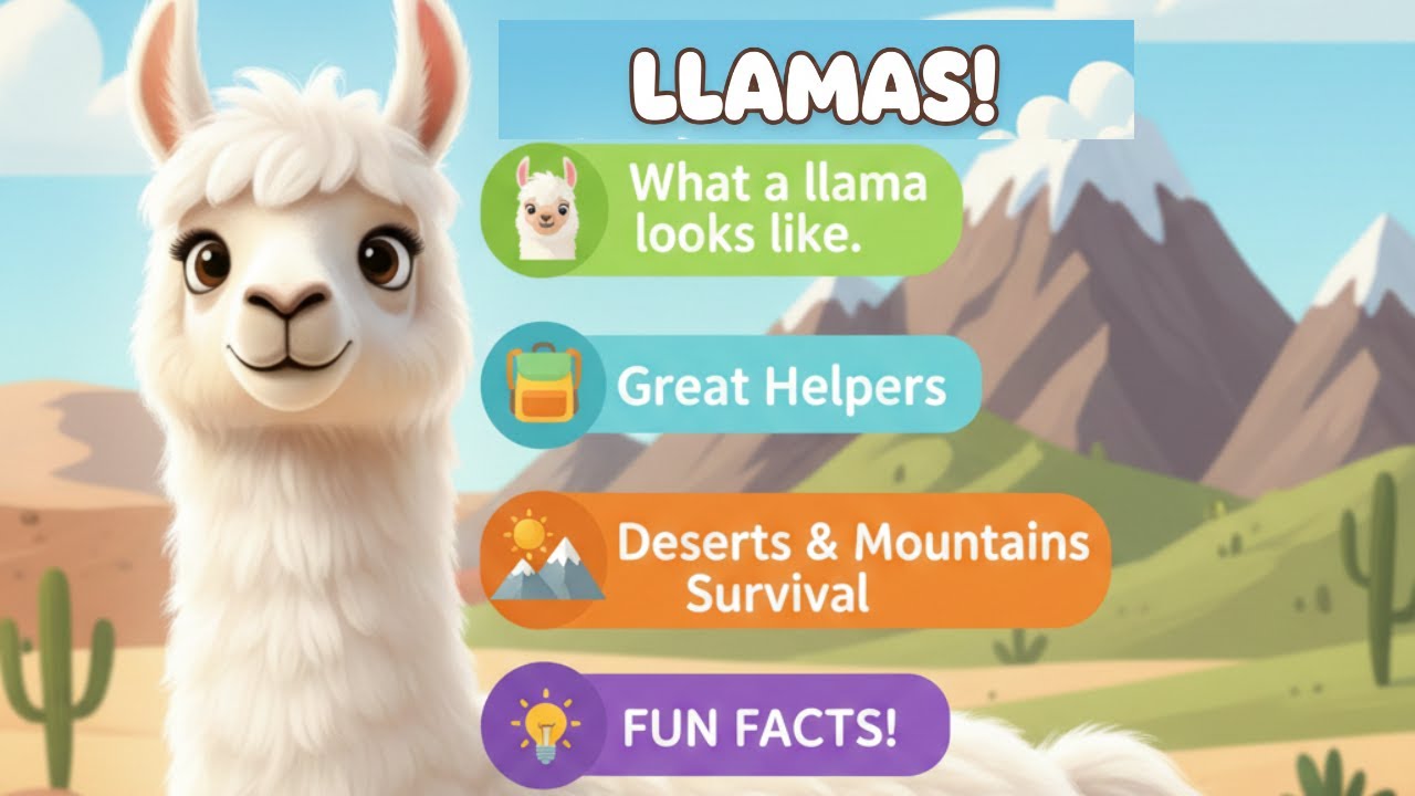 Llama –World’s 1st Animal Encyclopedia for Kids | Animal Facts by 