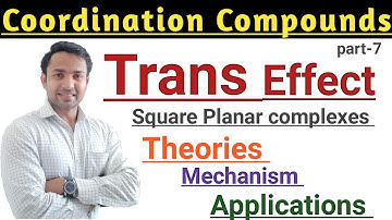 Trans Effect in Square Planar complexes/ Mechanism/ Theories/ Applications