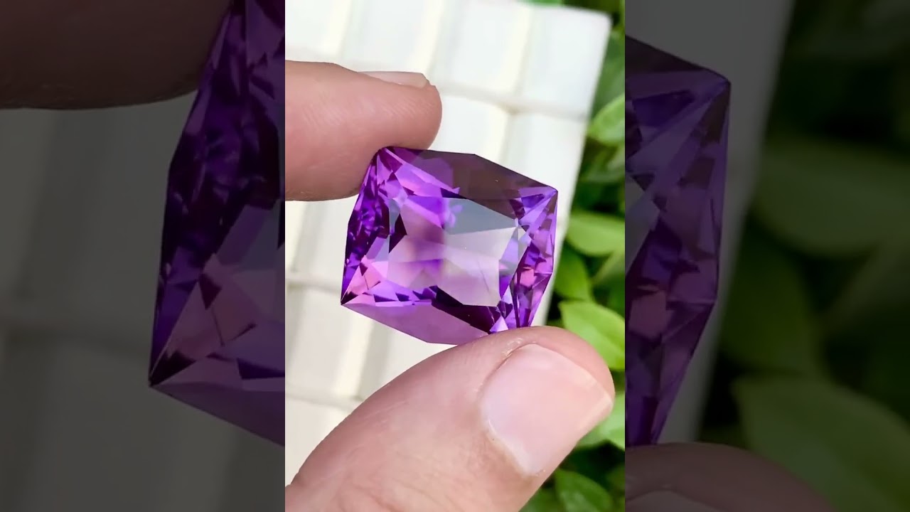 Fancy Shape Amethyst Gemstone, Excellent Luster, Deep Purple Amethyst