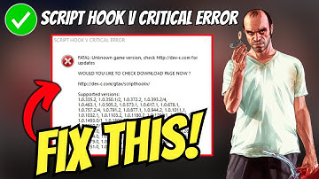 Fix GTA 5 Script Hook V Critical Error Easily | GTA 5 Script Hook V Error