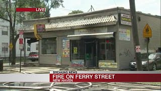 Fire breaks out at New Haven liquor store