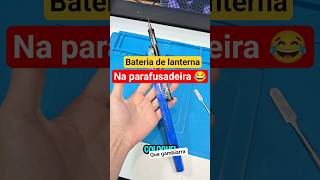 coloquei bateria de lanterna na parafusadeira #shorts #short #ytshorts #apple #iphone #viral #ios
