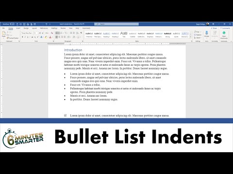 Adjust Indents and Tabs for Bullet Lists for a Business Report in Word