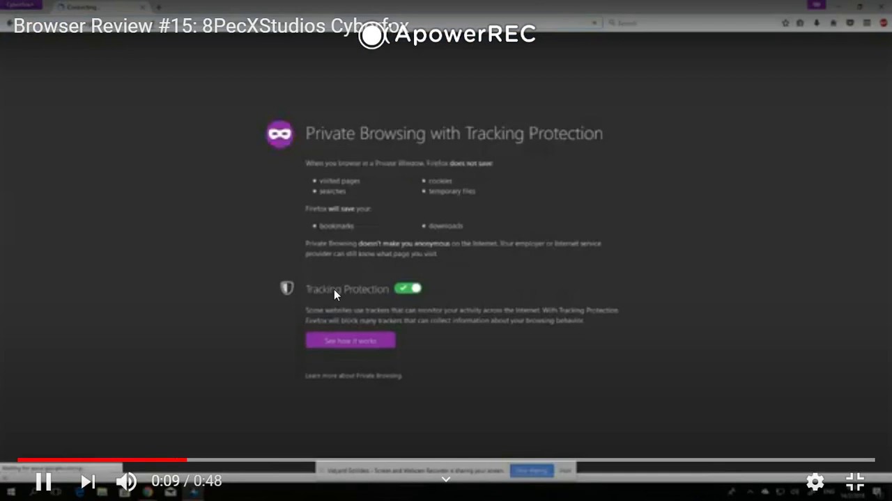 cyderfox  comfigurado    no   youtube