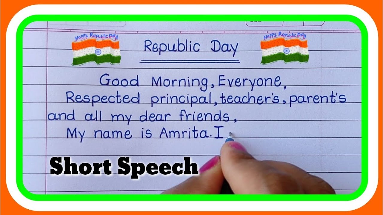 write the speech on republic day