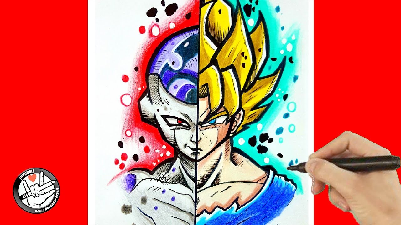 Desenho Digital - Freeza e Goku