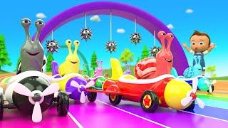 Little Baby Boy & Girl Fun Play with Snail Racing Game | Kids Race Games | 3D Animated Educational screenshot 4