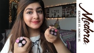 Affordable Makeup - Medora Lipsticks Swatches & Review  | Pakistani Drugstore Makeup