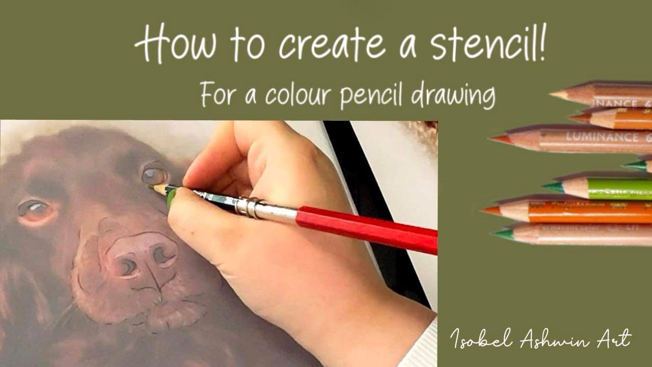 How to create a stencil! For a colour pencil drawing #colourpencil # ...