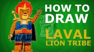 How to draw LAVAL - LEGENDS OF CHIMA step by step HD screenshot 1