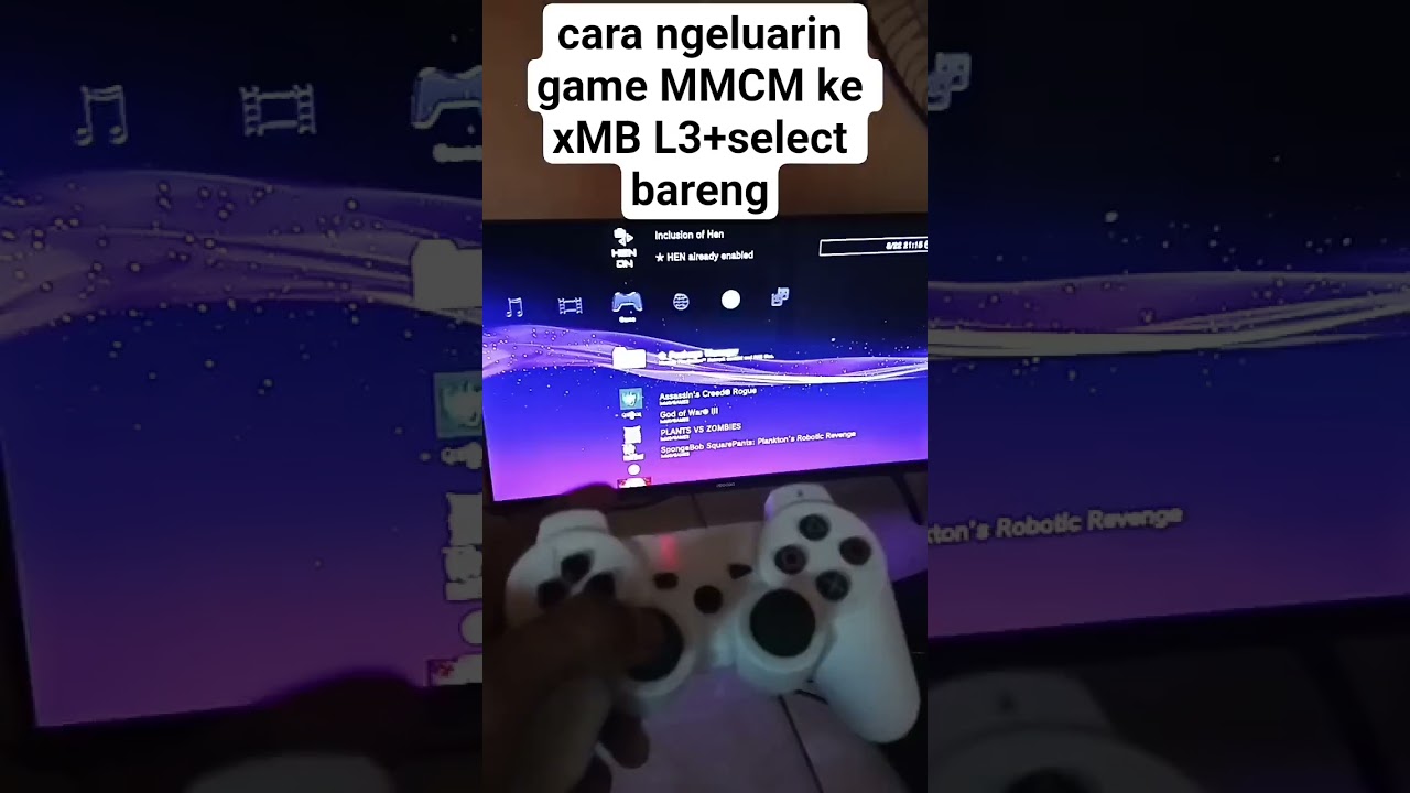 CARA NGELUARIN GAME PS 3 DIDALAM MMCM PAKE TOMBOL  L3 + SELECT BARENG 