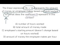Understanding Linear Expressions and Coefficients