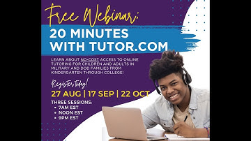 20 Minutes with Tutor.com US Military Families Program 2024 Fall Recording