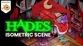 Hades Style Isometric Background with Grease Pencil (2D and 3D!) | Blender 2.91