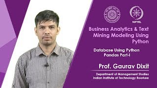 Database Using Python Pandas Part I Information