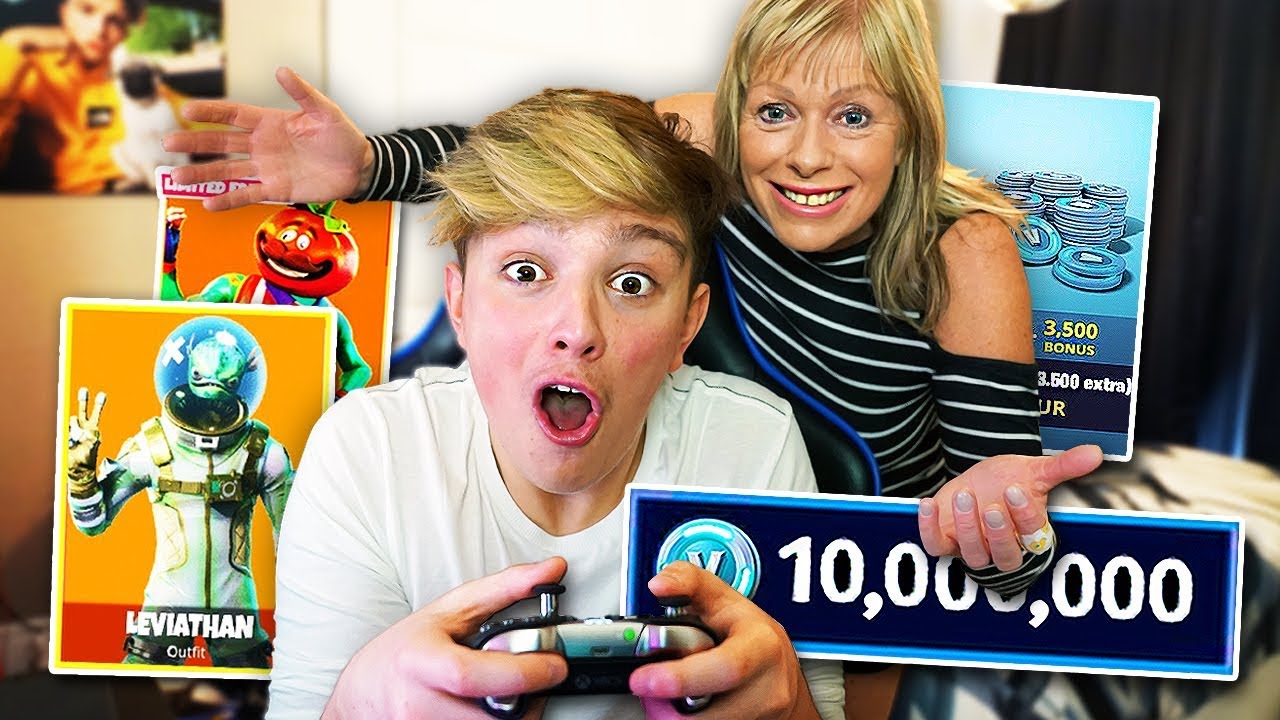 Mom gives Kid 10,000 V-Bucks every 10 Minutes... [MUST WATCH]