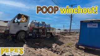 Poopy winch out on the beach