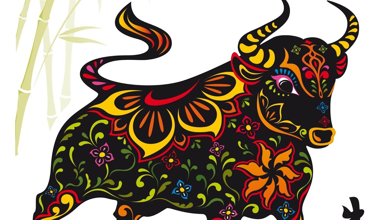 Год быка 2021. Китайский бык. Телец. Календарь черно белый. Гороскоп бык на февраль 2024.