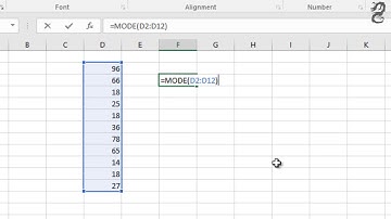 How to find the most common number in a list Excel