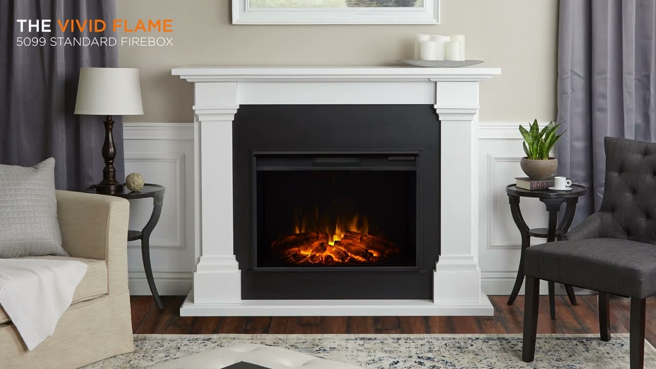 Real Flame Callaway Grand Electric Fireplace in White - 8011E-W - YouTube