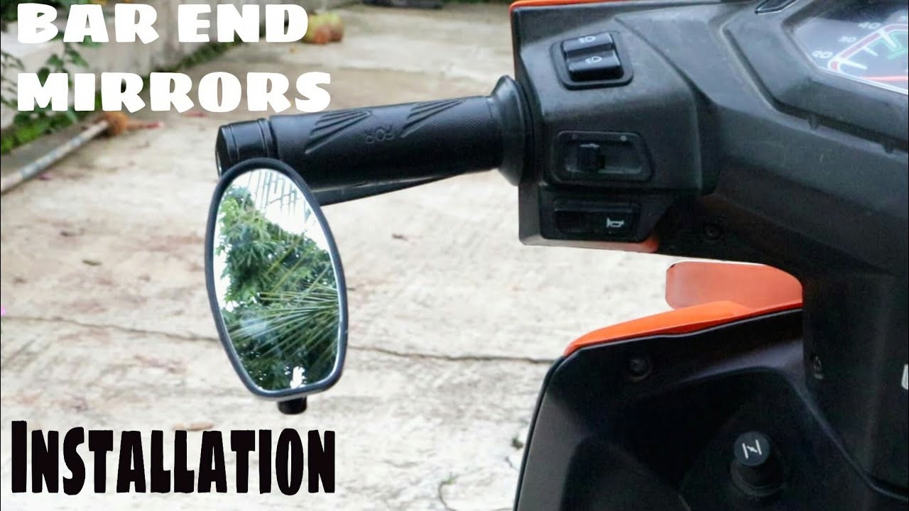 Bar End Mirror Installtion on Honda Dio Scooty installtion barend