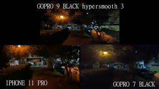 GOPRO9 夜間拍攝 夜拍 畫質 晃動穩定度   [大對決|PK] IPHONE 11 與 GORPO7