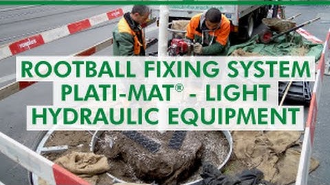 Rootball Fixing System - Plati Mat® - Lightweight Hydraulic Equipment
