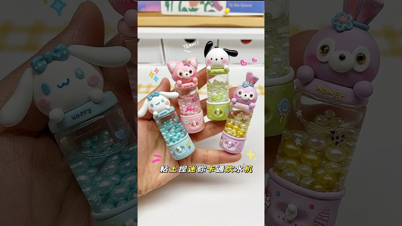 🌸🍭🌸how to make mini clay #art #craft #kawaii #diy #cute #ideas #easy #squishy #crafts #paper