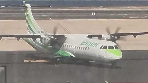 Binter Canarias ATR-42-300 REVERSE THRUST pushback
