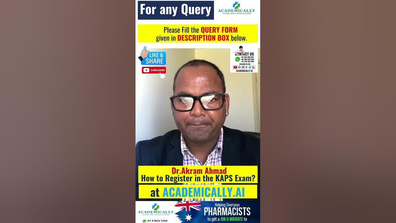 KAPS Exam Registration Process KAPS Exam Australia KAPS Exam