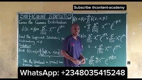 Sufficient Statistic of Gamma Distribution Explained | Using Factorization Theorem