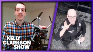 Man Uses Drone To Deliver Donuts To First Responders