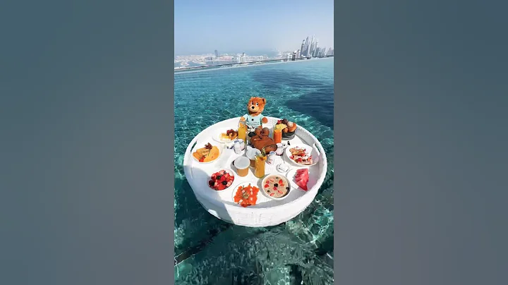 Breakfast on the 77th floor💦 #hotel #dubai #shorts