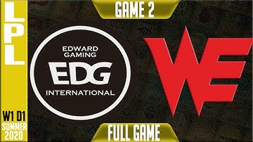 EDG vs WE Game 2 Full  | LPL Summer 2020 W1D1  | Edward Gaming vs Team WE