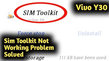 Vivo Y30 Sim Tool Kit Not Working Problem Solved