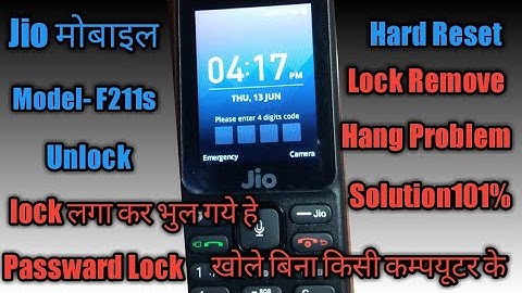 Jio Mobile F211S Passward Lock Hang Problem#Phonelock#Hardreset#