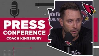 Arizona cardinals head coach kliff kingsbury talks to the media about
newly signed rbs alfred morris and zach zenner facing new orleans
saints. subsc...
