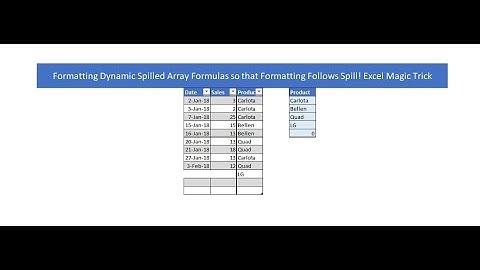 Formatting Dynamic Spilled Array Formulas so that Formatting Follows Spill! Excel Magic Trick